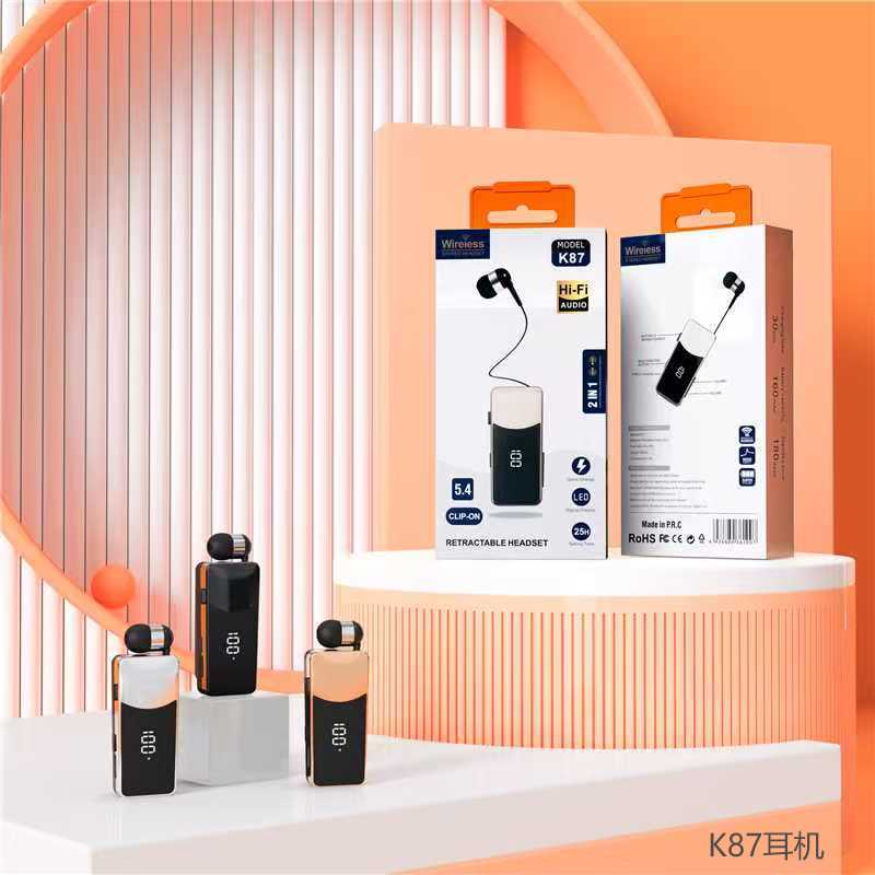 Ασύρματο ακουστικό Bluetooth - K87 - 814383 - Black