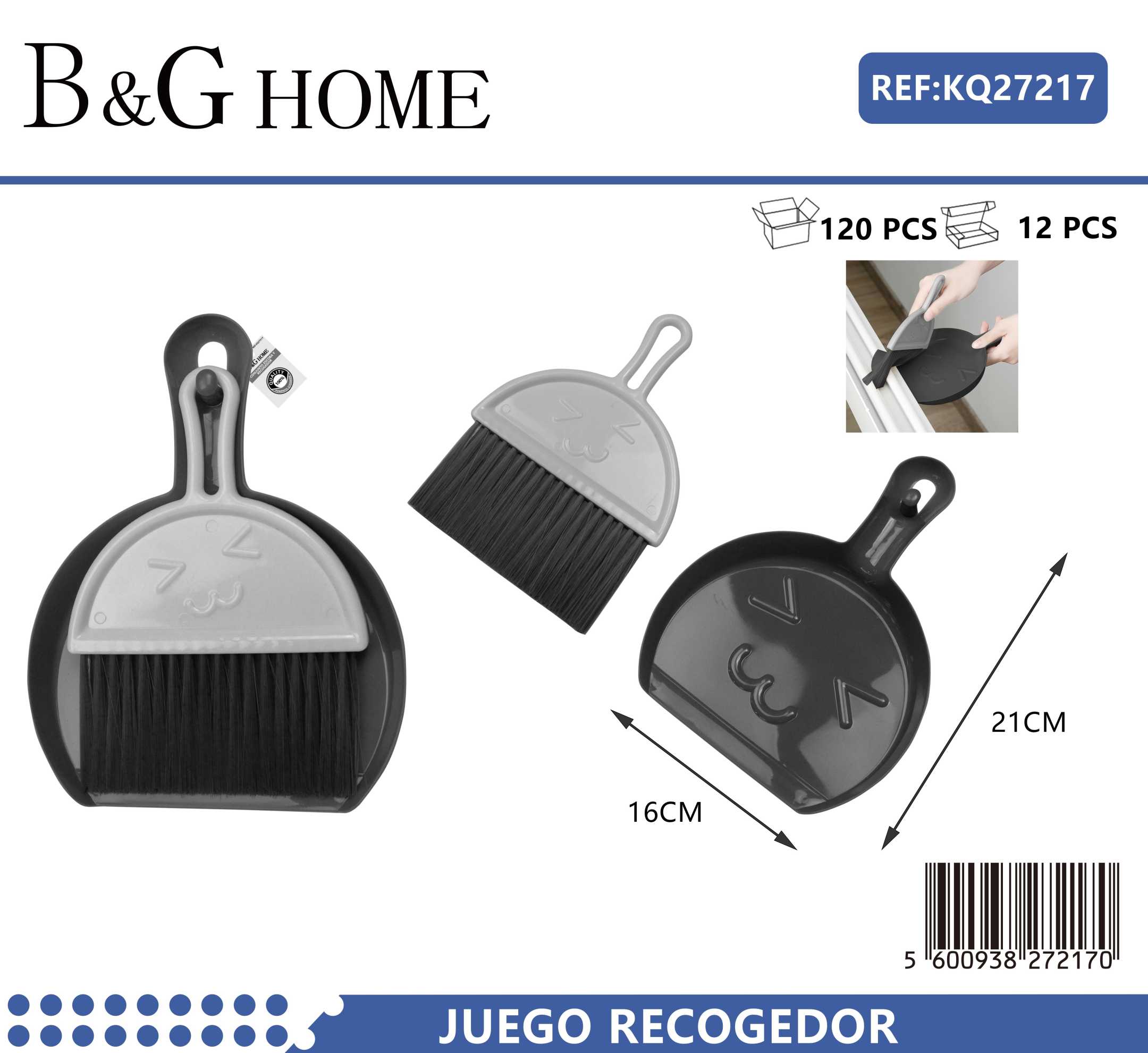 Mini vacuum cleaner set with dustpan - 27217