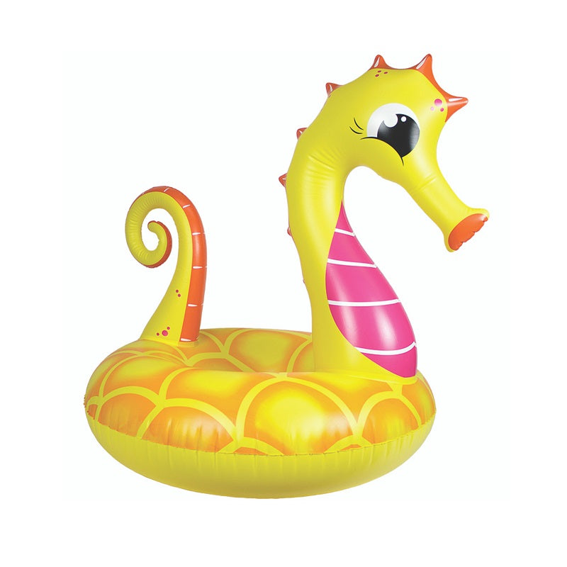 Children's inflatable lifebuoy Hippocampus with seat and handles - SL-B077 - 80cm - 151530 - Yellow