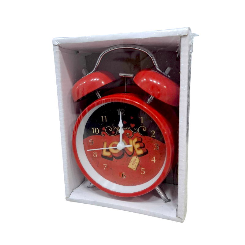 Table Clock - Alarm Clock - 8806-5 - 880652 - Red/Black