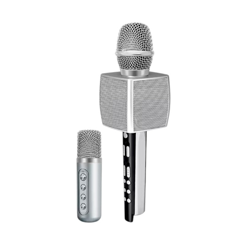Wireless Karaoke Microphone Set with Speaker &amp; Mini Microphone - YS-98 - 885291 - Silver