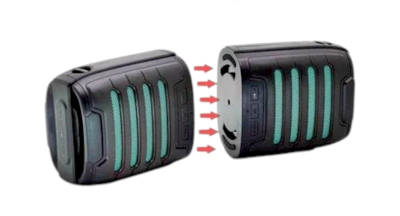 Ασύρματο ηχείο Bluetooth αδιάβροχο - 2in1 - KMS-121 - 886144 - Red