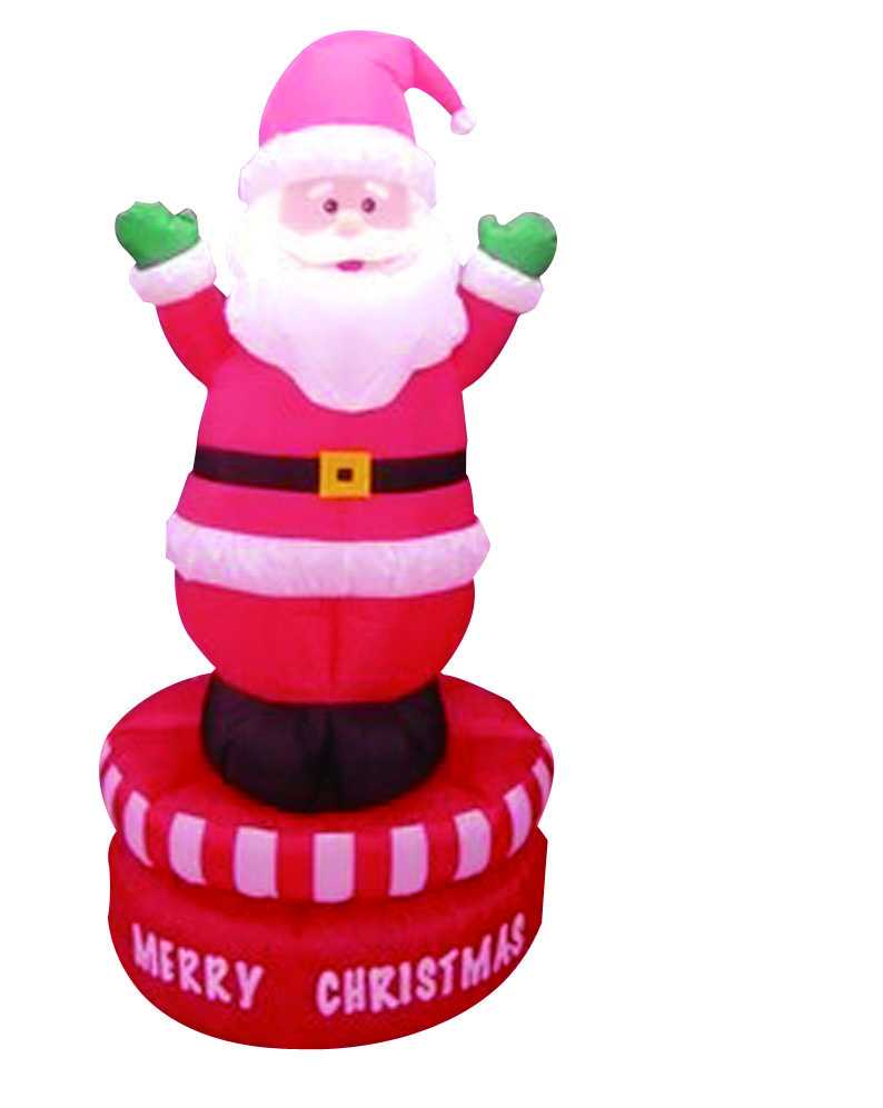 Φουσκωτός διακοσμητικός  Άγιος Βασίλης περιστρεφόμενος - 1.8m - 817193