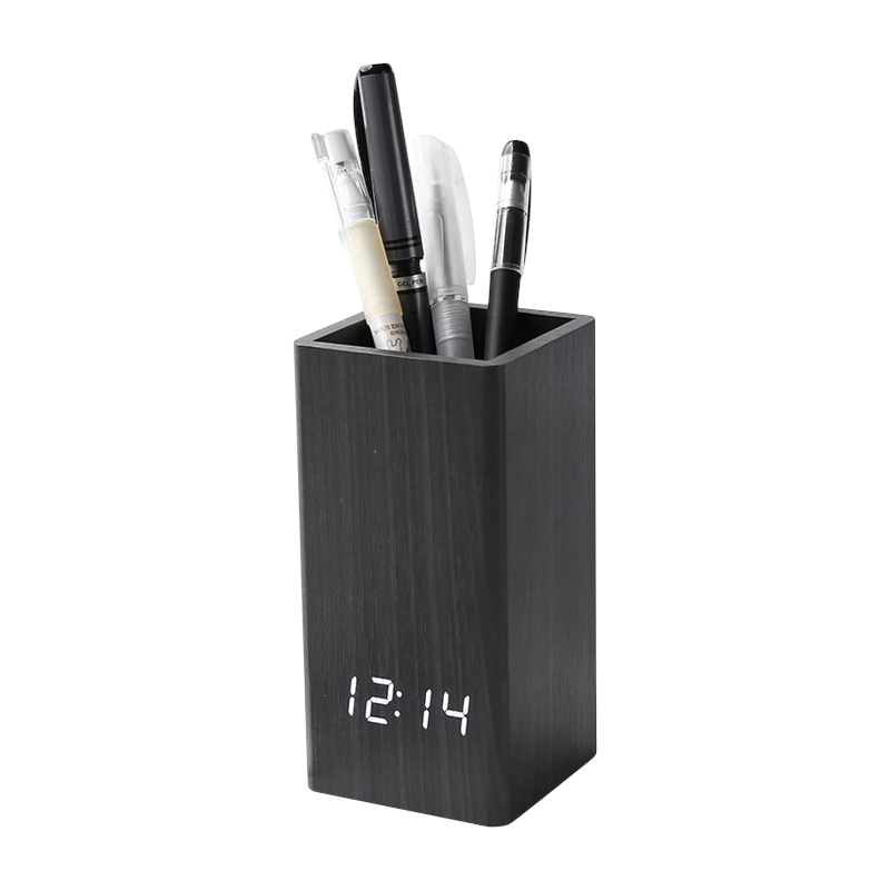 Digital Clock - Alarm Clock &amp; Pencil Case - ET015-2 - 909429 - Black