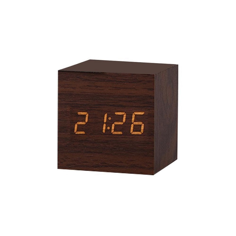 Digital Clock - Alarm Clock - ET008 - 909474 - Brown