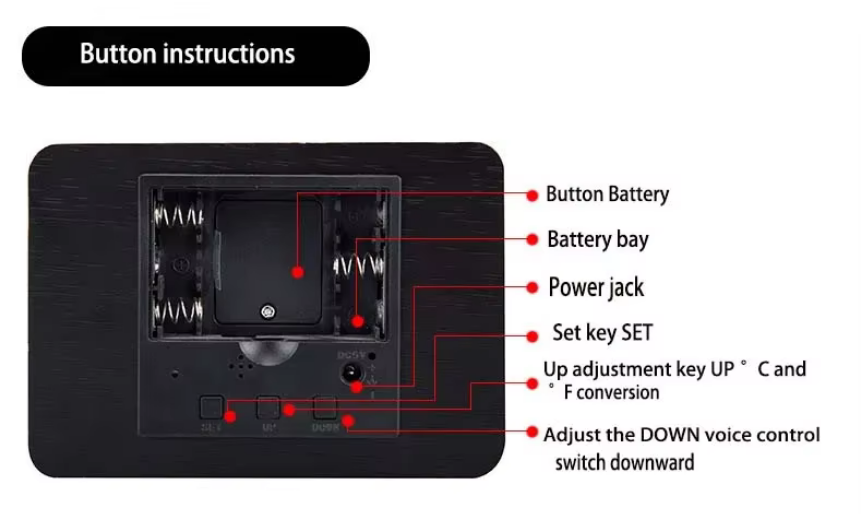 Digital Clock - Alarm Clock - ET009 - 909481 - White