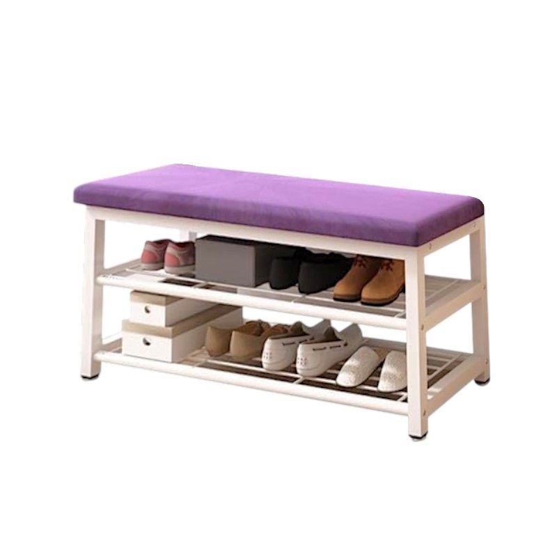 Ραφιέρα παπουτσιών μεταλλική με κάθισμα - 100cm - 209 - 915084 - Purple