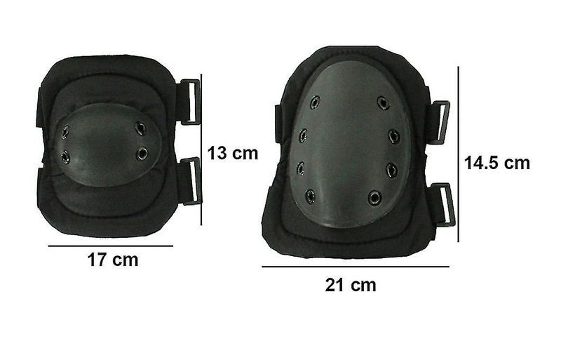 Set of knee pads &amp; elbow pads - Tactical - 4pcs - 920075 - Black