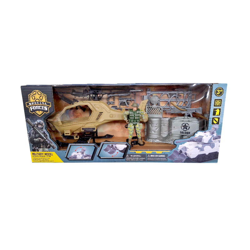 Military base set with helicopter and accessories - 2325 - 922150