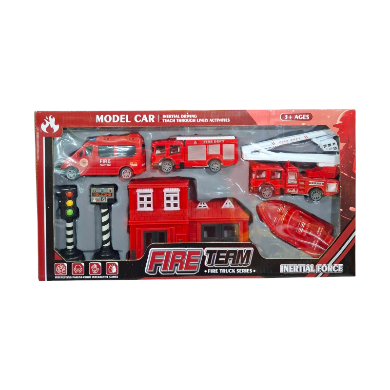 Fire truck set with accessories - W68-2 - 922245