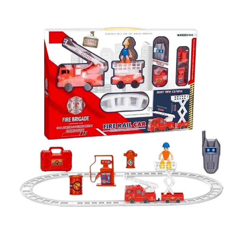 Children's train with rails - Fire Department - 0047A - 922261