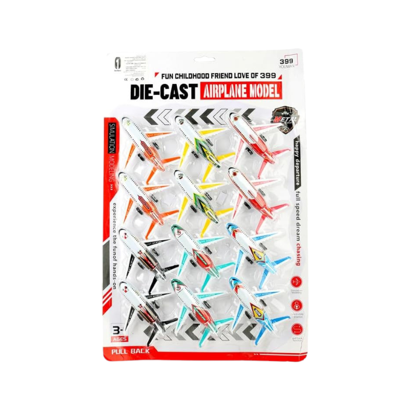 Airplane set - 123-9D6 - 12pcs - 922320