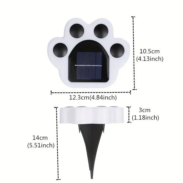 Ηλιακό φωτιστικό κήπου LED - Πατούσα - 4pcs - 942010