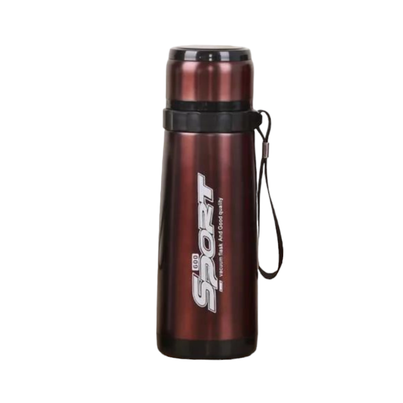 Portable thermos flask - 600ml - 954255 - Brown