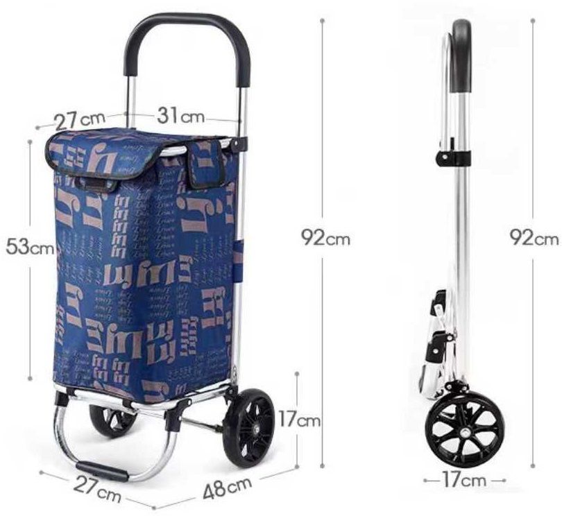 Fabric shopping cart - ZZ602 - 981294 - Black