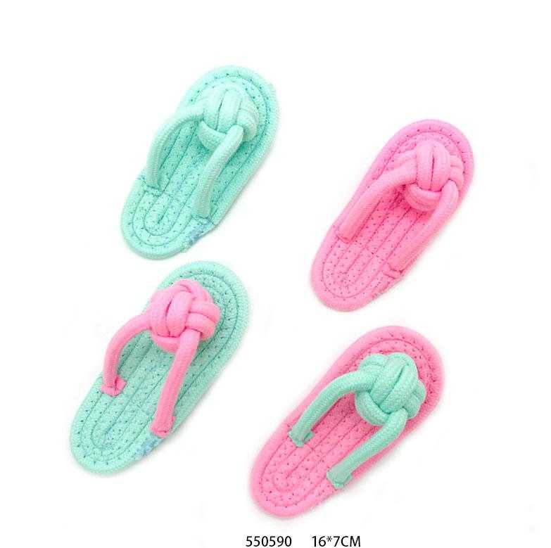 Rope slipper dog toy - 16x7cm - 12pcs - 550590