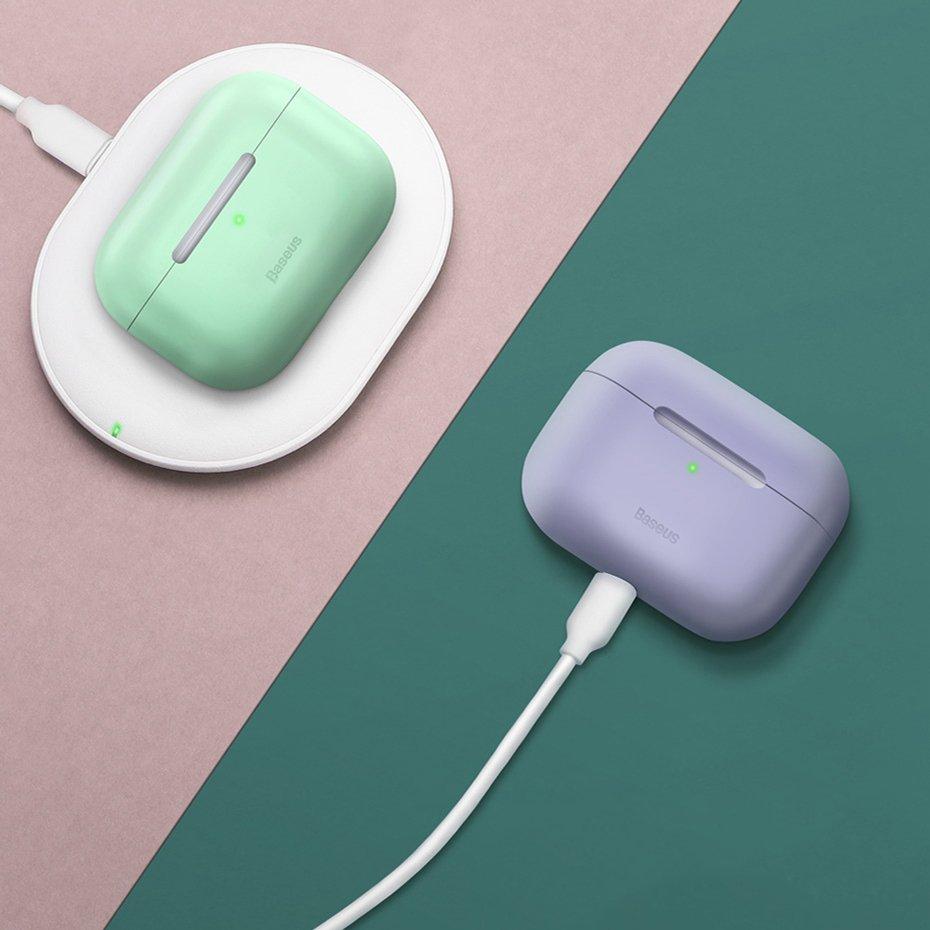 Θήκη Baseus Silica για Apple AirPods Pro - Πρασινο (WIAPPOD-ABZ01) - iThinksmart.gr