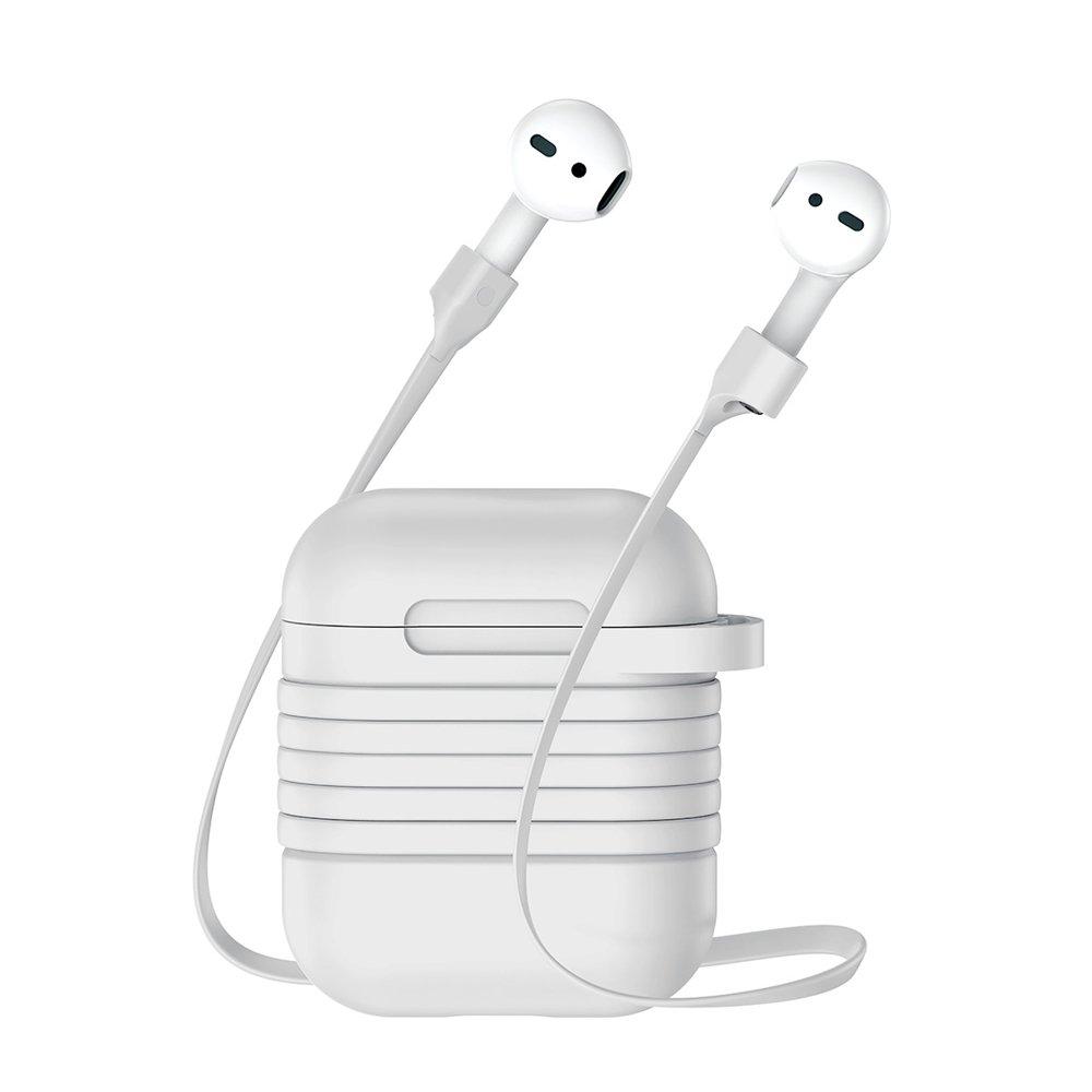Baseus Θήκη σιλικόνης + Μαγνητικά Straps για Apple AirPods - Ανοιχτό Γκρι (TZARGS-G2) - iThinksmart.gr