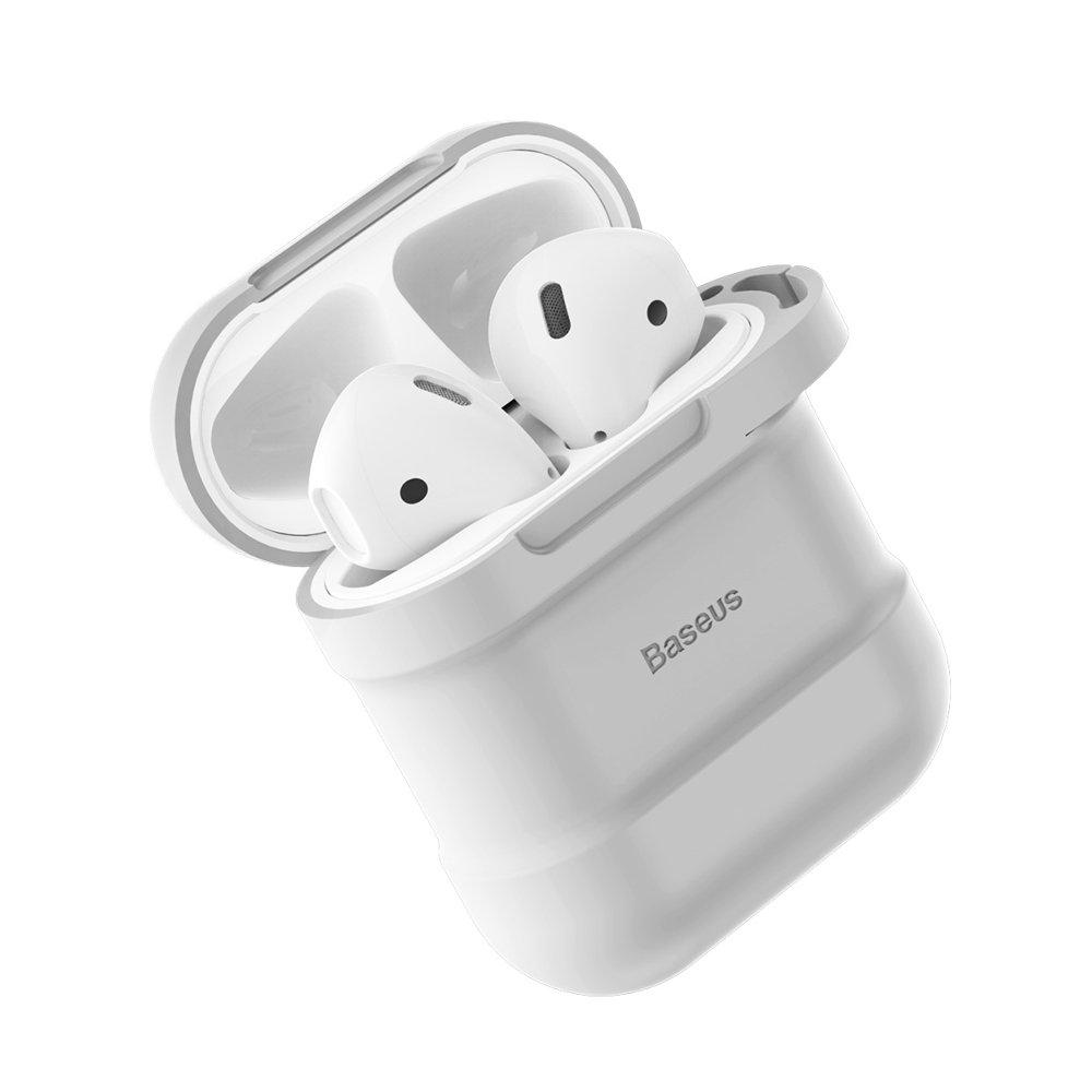 Baseus Θήκη σιλικόνης + Μαγνητικά Straps για Apple AirPods - Ανοιχτό Γκρι (TZARGS-G2) - iThinksmart.gr