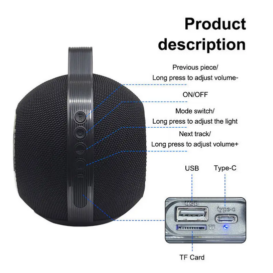 Ασύρματο ηχείο Bluetooth - D3 - 810668 - Black - iThinksmart.gr