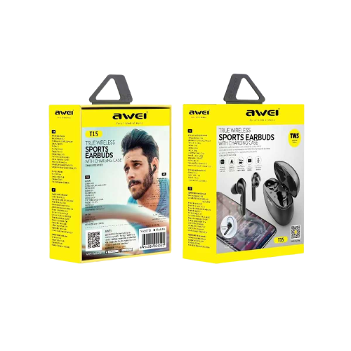 Ασύρματα ακουστικά Bluetooth με θήκη φόρτισης - T15 - Awei - 888896 - iThinksmart.gr