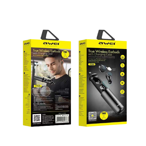 Ασύρματα ακουστικά Bluetooth με θήκη φόρτισης - T55 - Awei - 888919 - iThinksmart.gr