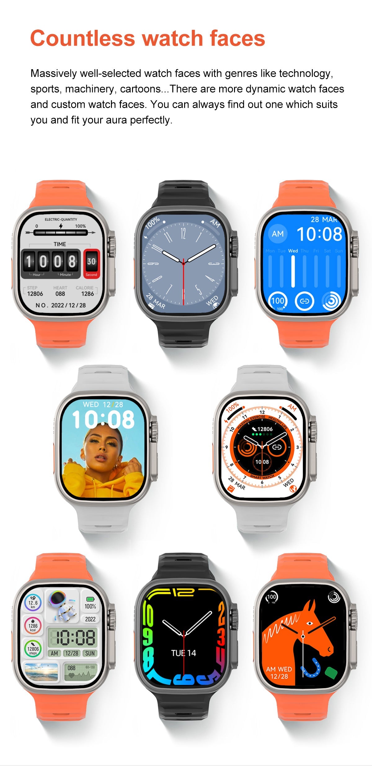 DT NO.1 DT8 Ultra+ 49mm Smartwatch Με IPS Οθόνη Παλμογράφο και Οξύμετρο και δυνατότητα κλήσεων - Μαύρο - iThinksmart.gr