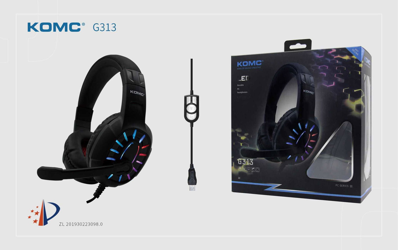 Ενσύρματα ακουστικά Gaming - G-313 - KOMC - 302827 - Black - iThinksmart.gr