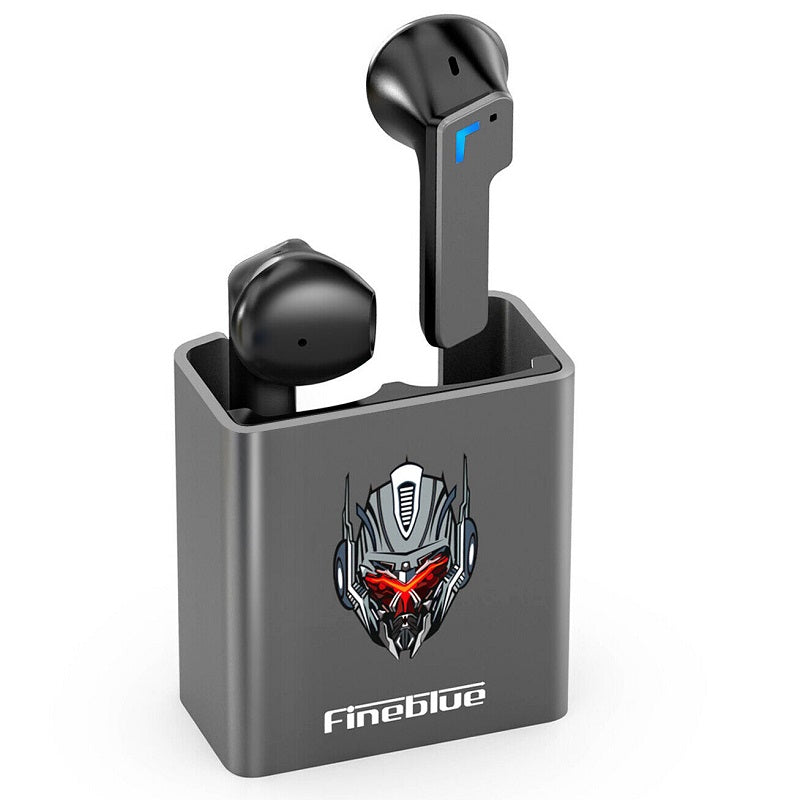 Ενσύρματα ακουστικά Gaming με θήκη φόρτισης - KINGKONG - Fineblue - 700147 - Grey - iThinksmart.gr