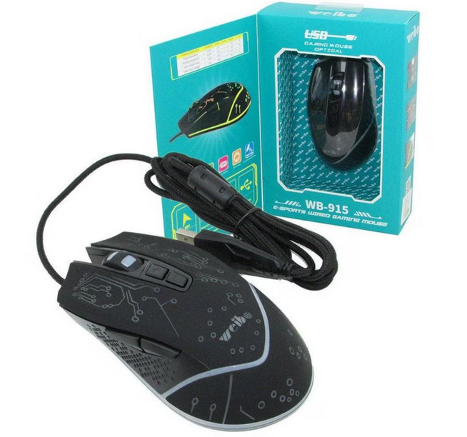 Ενσύρματο ποντίκι Gaming - LED RGB - WB915 - Weibo - 659158 - iThinksmart.gr
