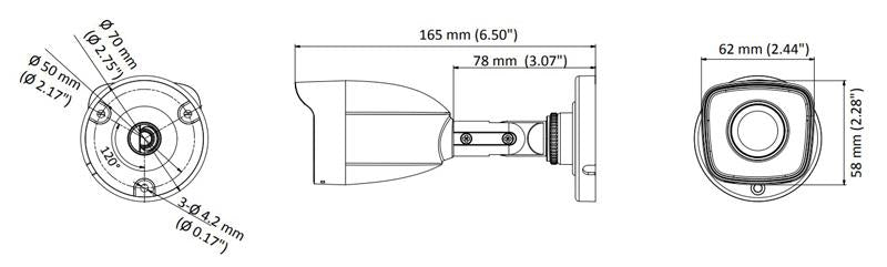 HIKVISION HiWatch HWT-B120-M 2.8mm Κάμερα Παρακολούθησης Bullet 2MP 1080p, 4in1, IP66, Smart IR 20m - Μεταλλική - iThinksmart.gr
