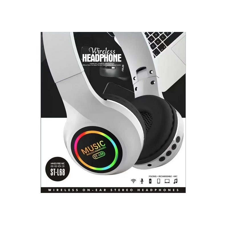 Ασύρματα ακουστικά - Headphones - ST-L68 - 674943 - White - iThinksmart.gr