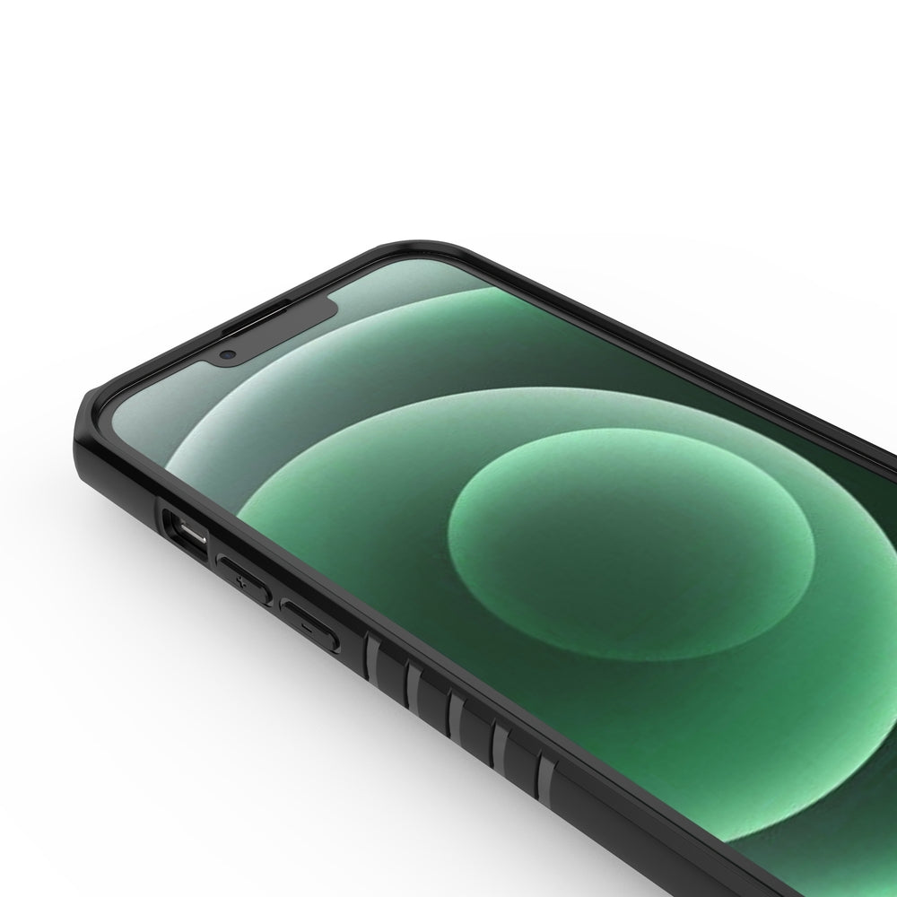 Θήκη Heavy Duty για iPhone 13 Pro Max με ring holder OEM - Σκούρο Διάφανο - iThinksmart.gr