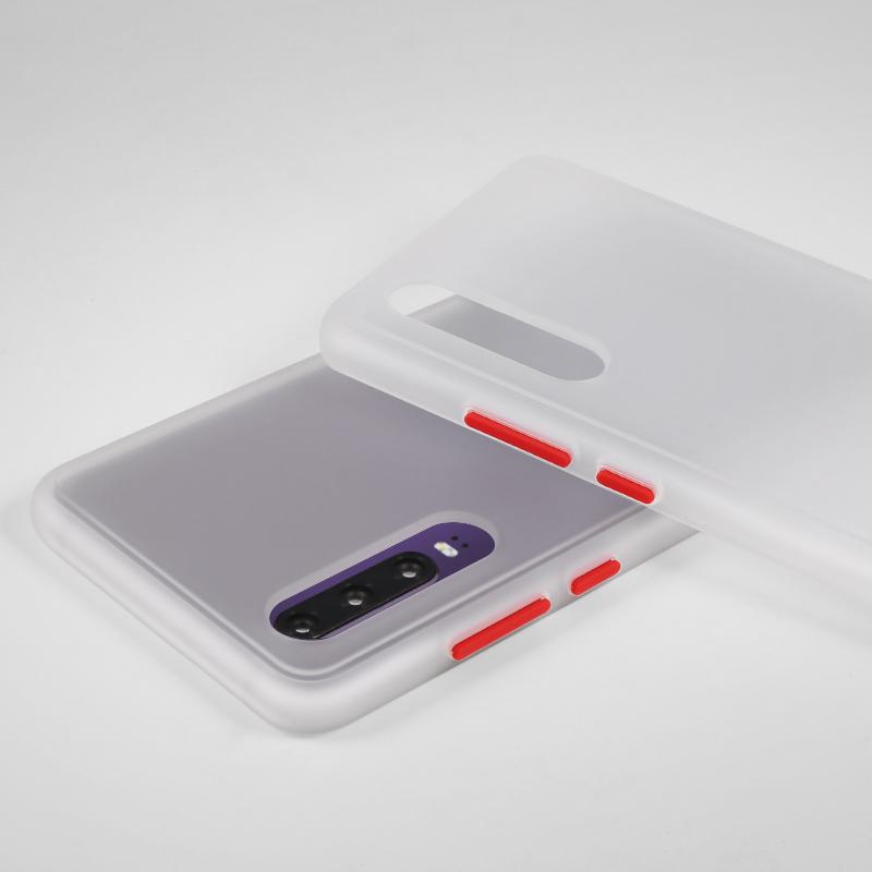 Θήκη Huawei P30 Lite - Vennus Color Button - Σκούρο Πράσινο / Πορτοκαλί Κουμπιά - iThinksmart.gr