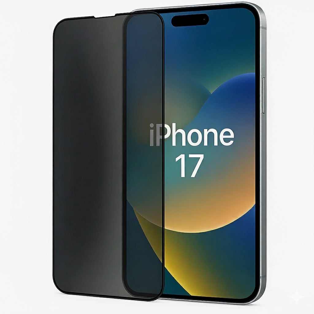 Movil iPhone 17 Privacy Glass Screen Protector - Tinted Glass / Full Face Screen Glass