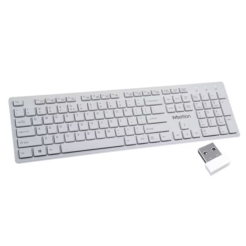 Meetion MT-WK841 2.4G Wireless White Keyboard - iThinksmart.gr