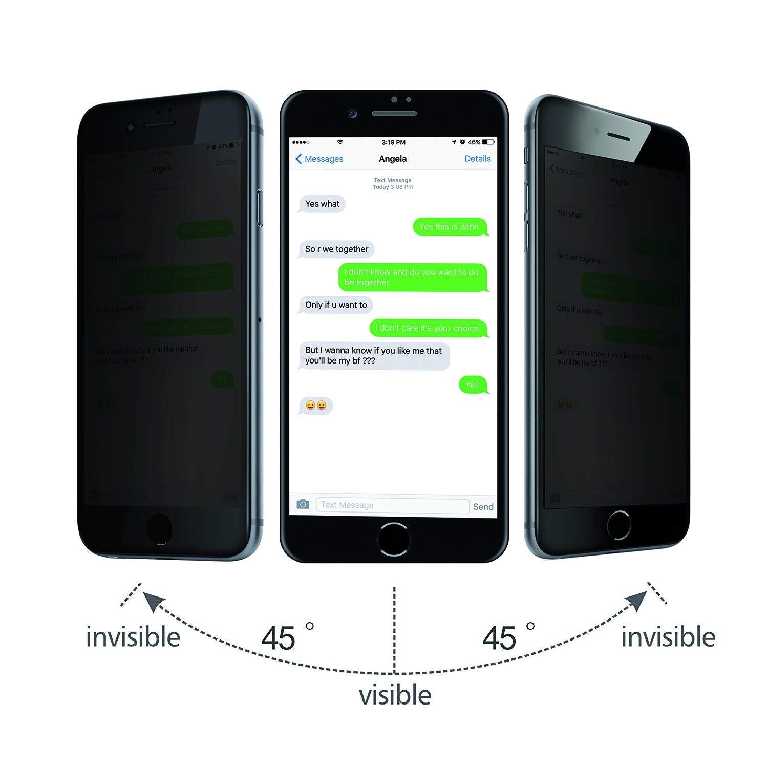 Movil iPhone 14 Pro Max Privacy Τζάμι Προστασίας Οθόνης - Φιμέ Τζαμάκι / Γυαλί Οθόνης Full Face - iThinksmart.gr