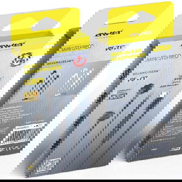 Ενσύρματα ακουστικά - PC-7T - Type-C - AWEI - 889046 - iThinksmart.gr