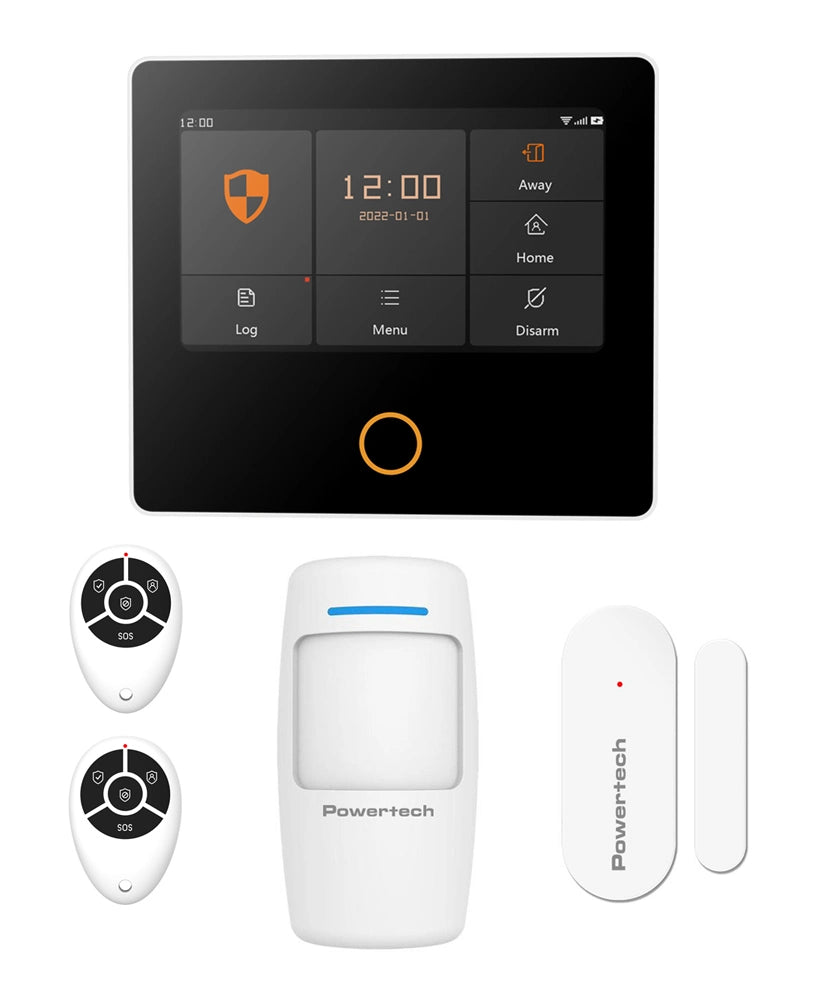 POWERTECH ασύρματο σύστημα συναγερμού PT-1125, αφής, Wi-Fi, 2G, TUYA - iThinksmart.gr