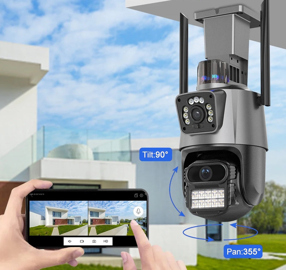 Dual IP security camera - Security Camera - WiFi - 310777