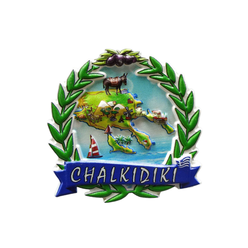 Tουριστικό μαγνητάκι Souvenir – Σετ 12pcs - Resin Magnet - Halkidiki - 678298 - iThinksmart.gr