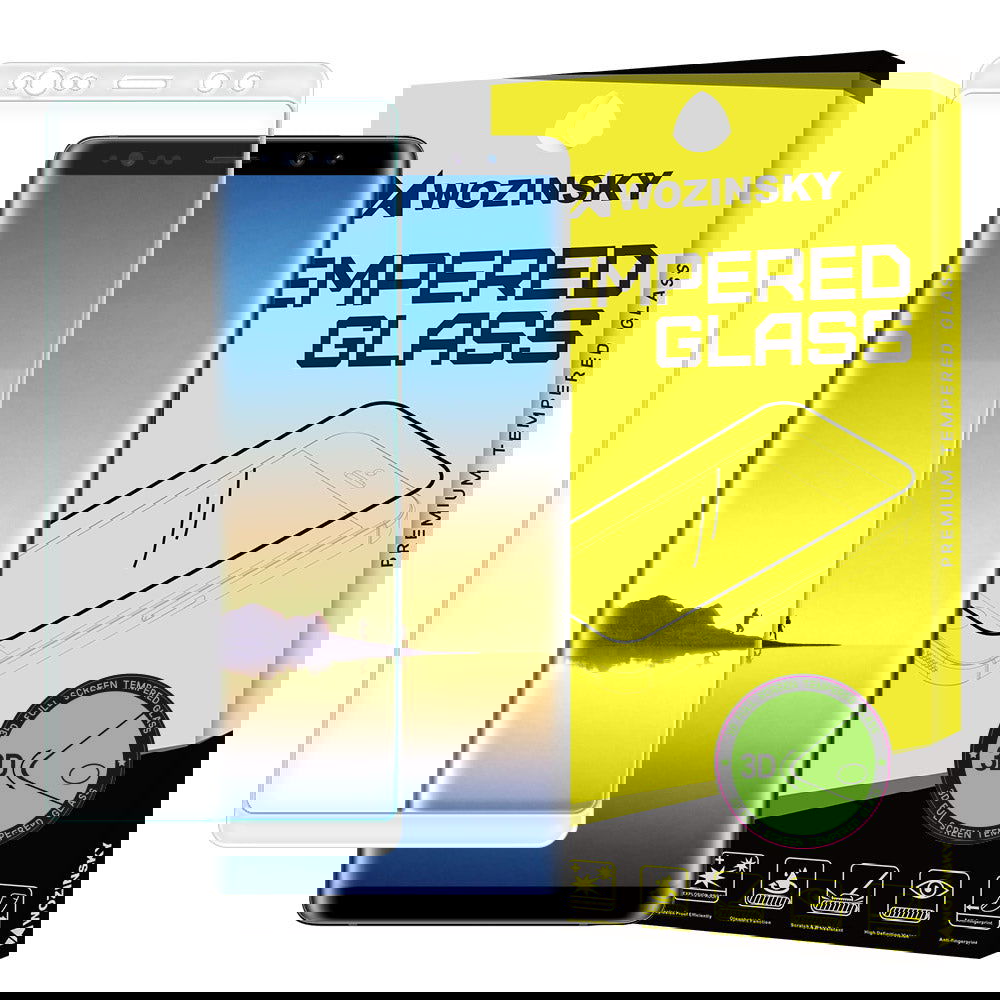 Tempered Glass - Τζαμάκι / Γυαλί Οθόνης Full Face 3D - Samsung Galaxy Note 8 N950 - Λευκο - iThinksmart.gr