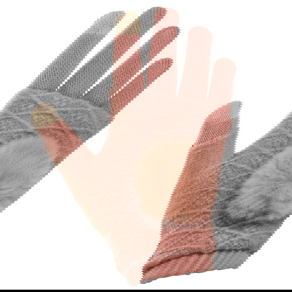 Touch Screen Gloves 2in1 - Pink - iThinksmart.gr