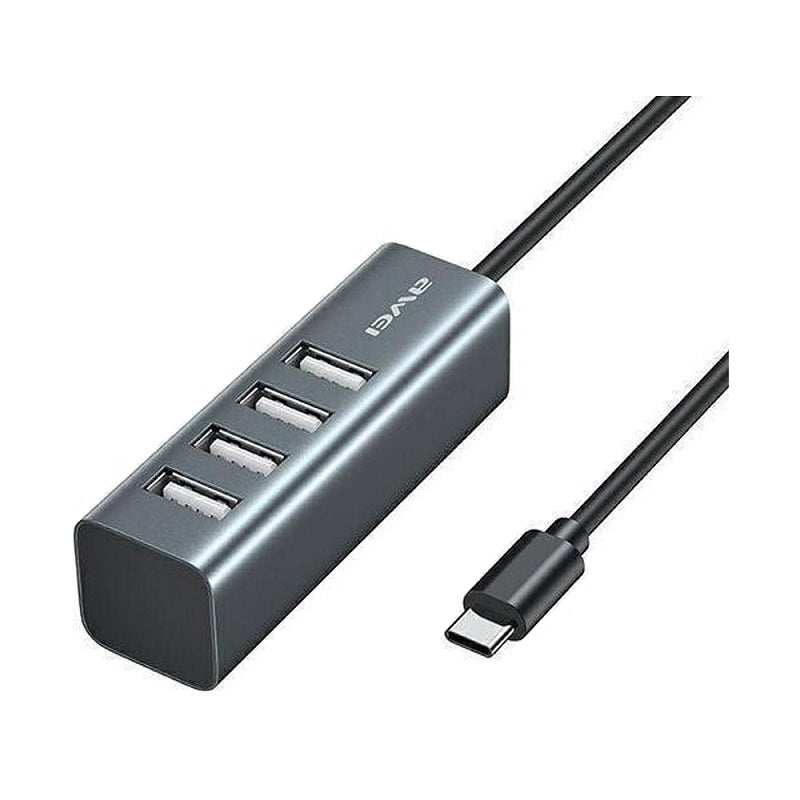 Αντάπτορας USB 2.0 Hub με 4 θύρες - Type-C - CL-122T - AWEI - 888070 - iThinksmart.gr
