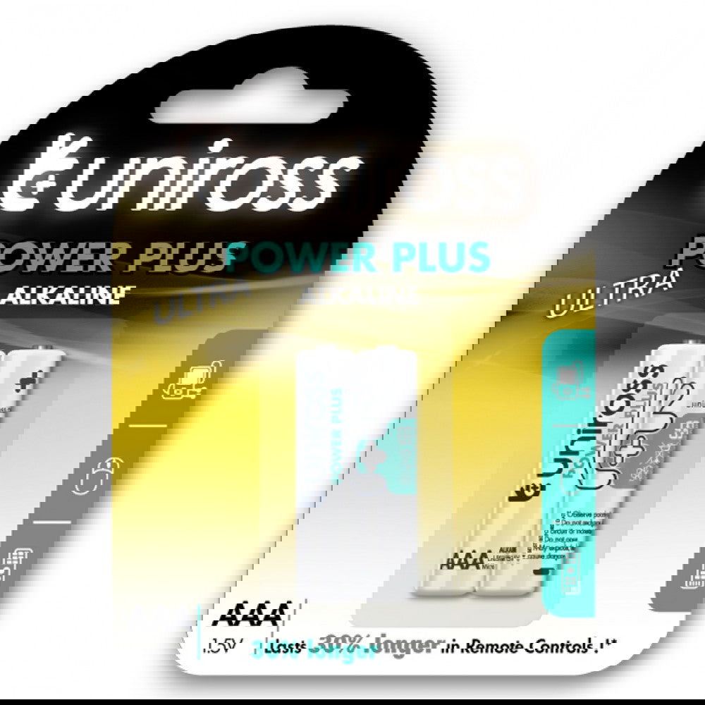 Uniross Power Plus 2x Αλκαλικές Μπαταρίες AAA - LR03 - iThinksmart.gr
