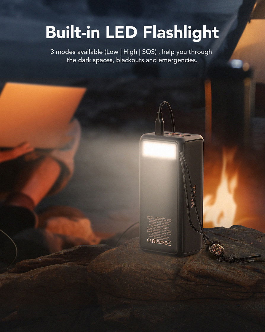 Veger VP5001C - Tank Boost Power Bank 56000mAh 100W με 3 Θύρες USB-A και 2 Θύρες USB-C - iThinksmart.gr