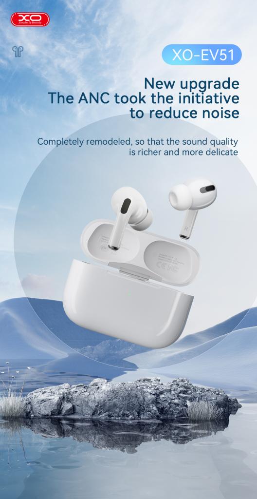 XO EV51 5th Generation Bluetooth Headset White - iThinksmart.gr