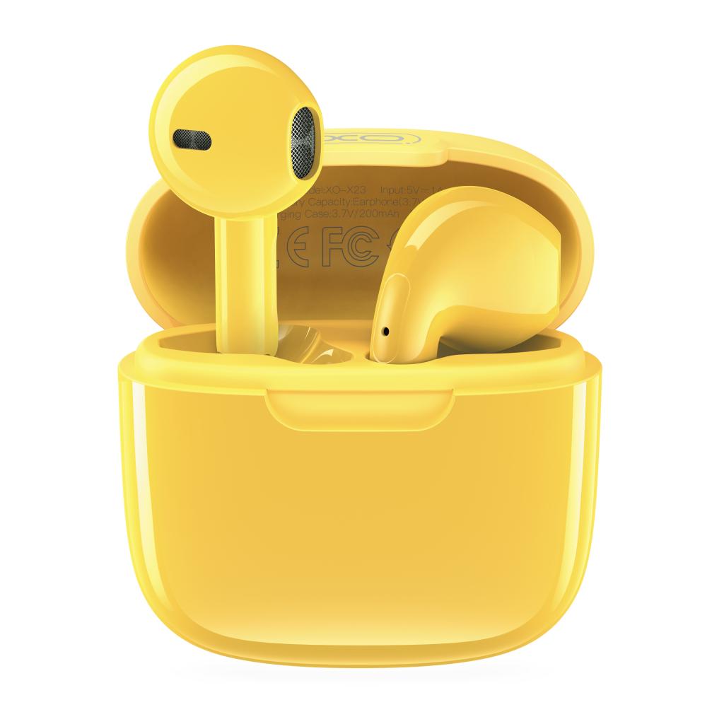 XO X23 TWS Bluetooth headset Yellow - iThinksmart.gr