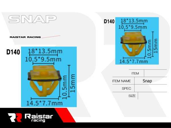 Σετ συνδετήρες αυτοκινήτου - 10pcs - R-F16101-22 - 180866 - iThinksmart.gr