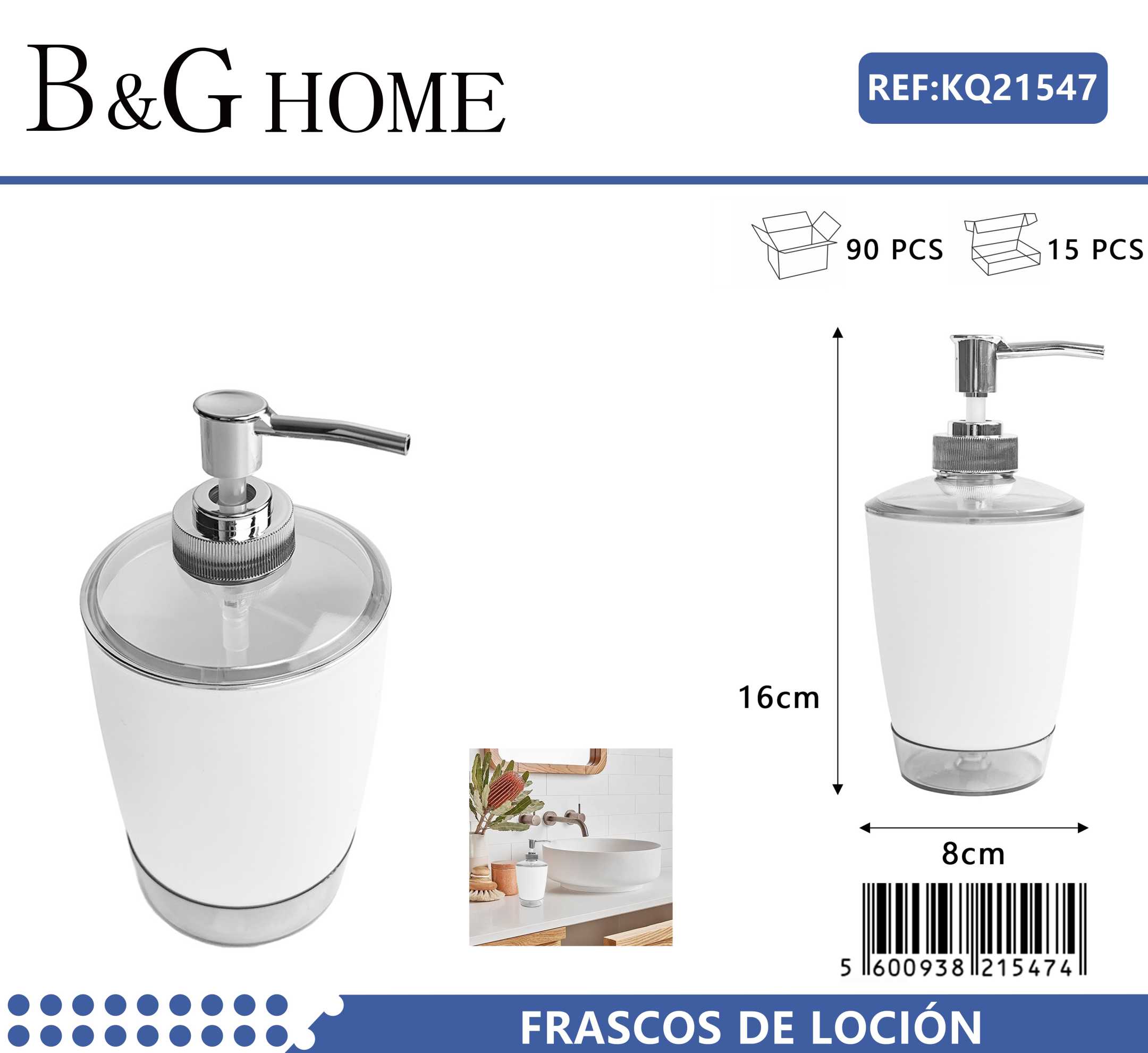 Plastic Soap Dispenser Case - White - 21547